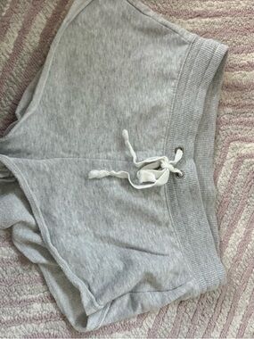 Light Gray Lounge Shorts with Drawstring